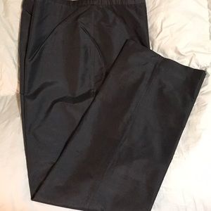 Black lined Silk trousers